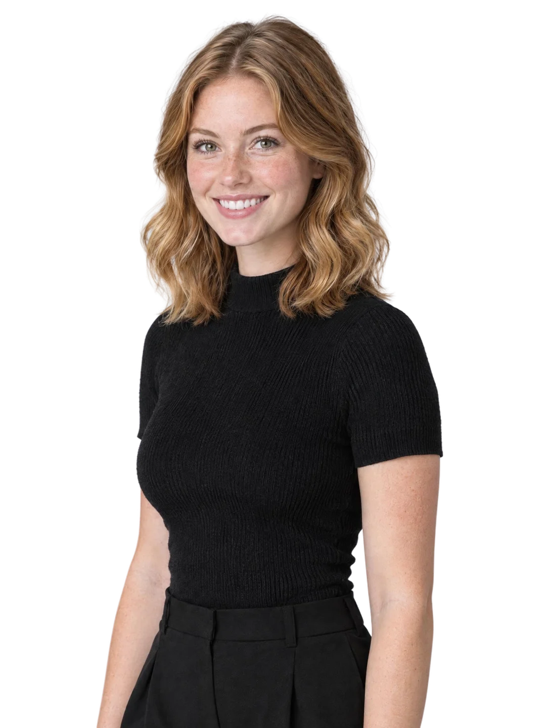 Hannah Ellery, left three-quarter view