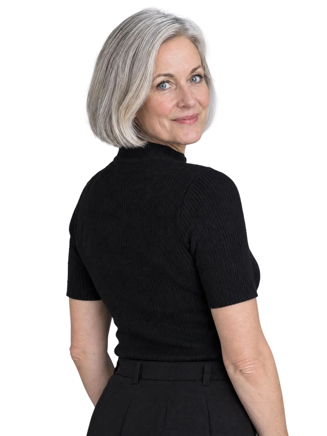 Maggie Collins, over shoulder view