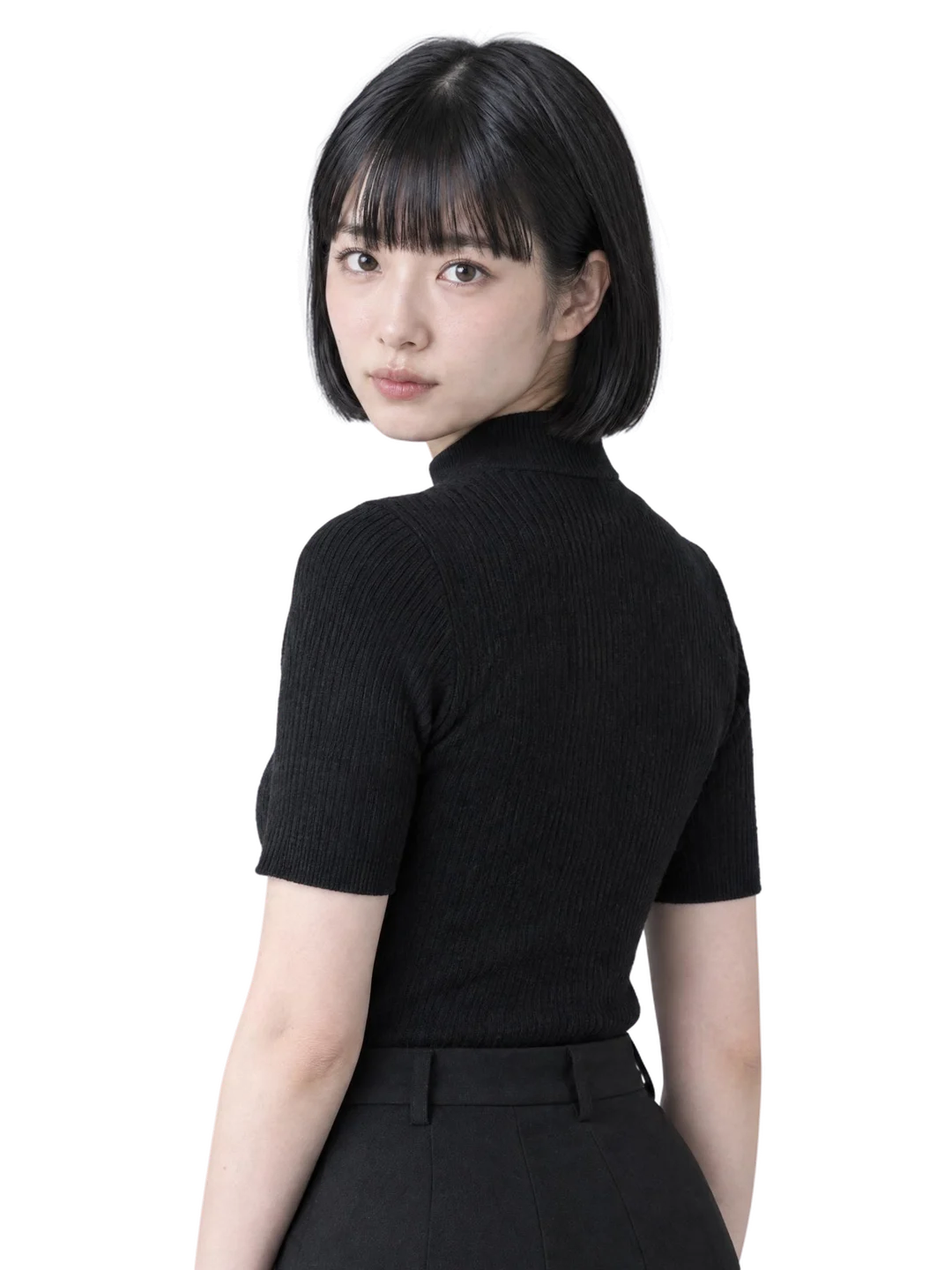 Yuna Mori, over shoulder view