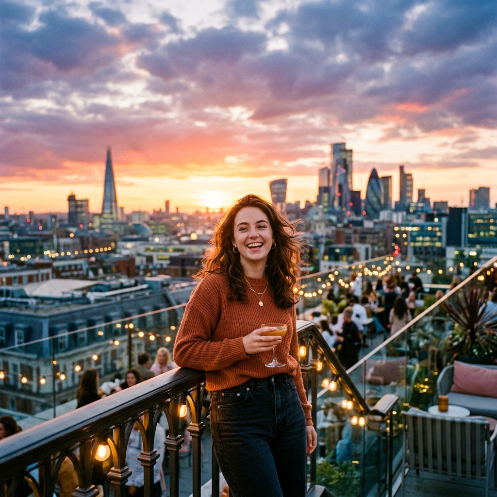 Rooftop Sunset Portrait AI Headshot Style - PHOTOSHOOTS | imageat