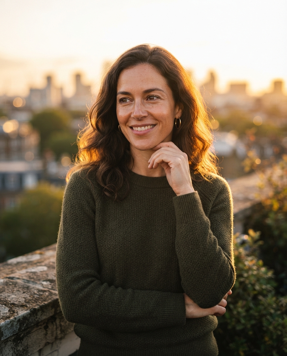Actor Headshots golden hour AI photo shoot idea created with imageat