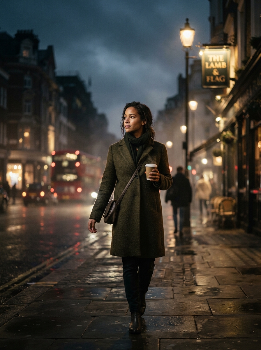 AI Photography cinematic night AI photo shoot idea created with imageat