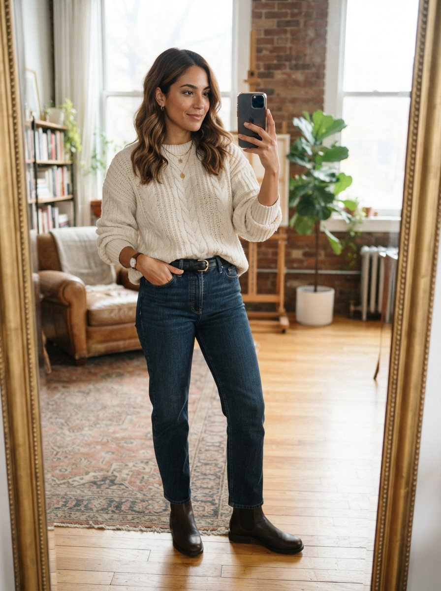 AI Selfies full-body story AI photo shoot idea created with imageat