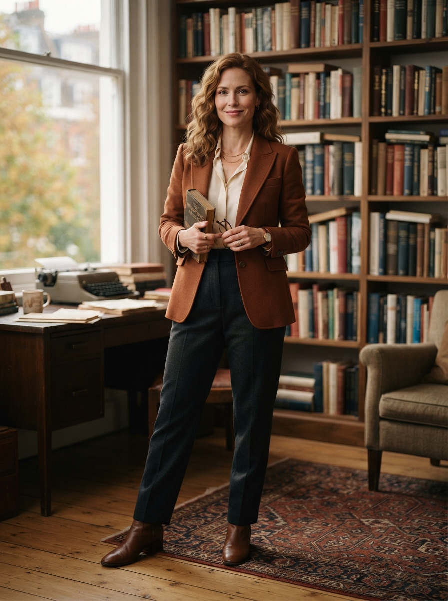 Author Headshots full-body story AI photo shoot idea created with imageat