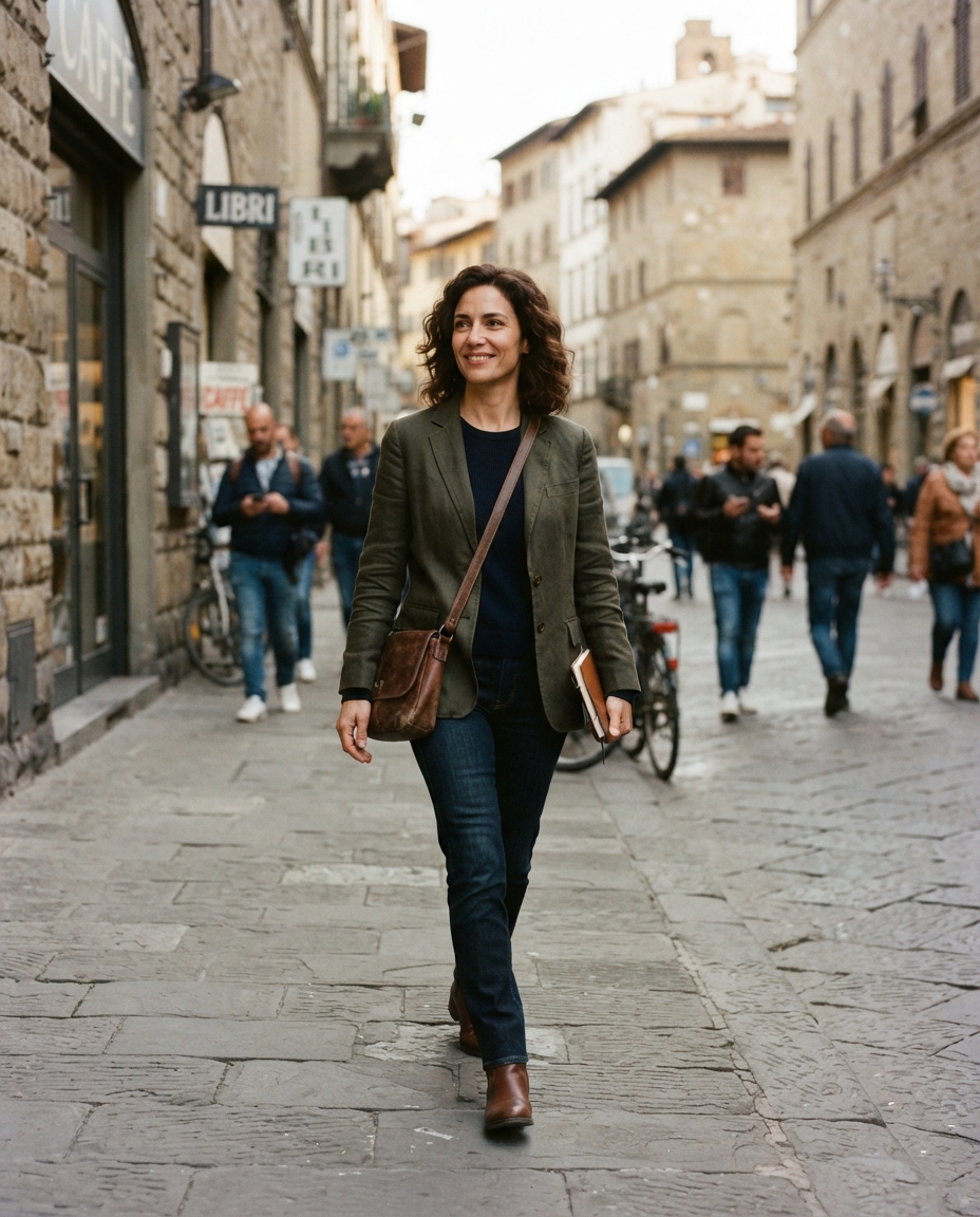 Author Headshots street candid AI photo shoot idea created with imageat