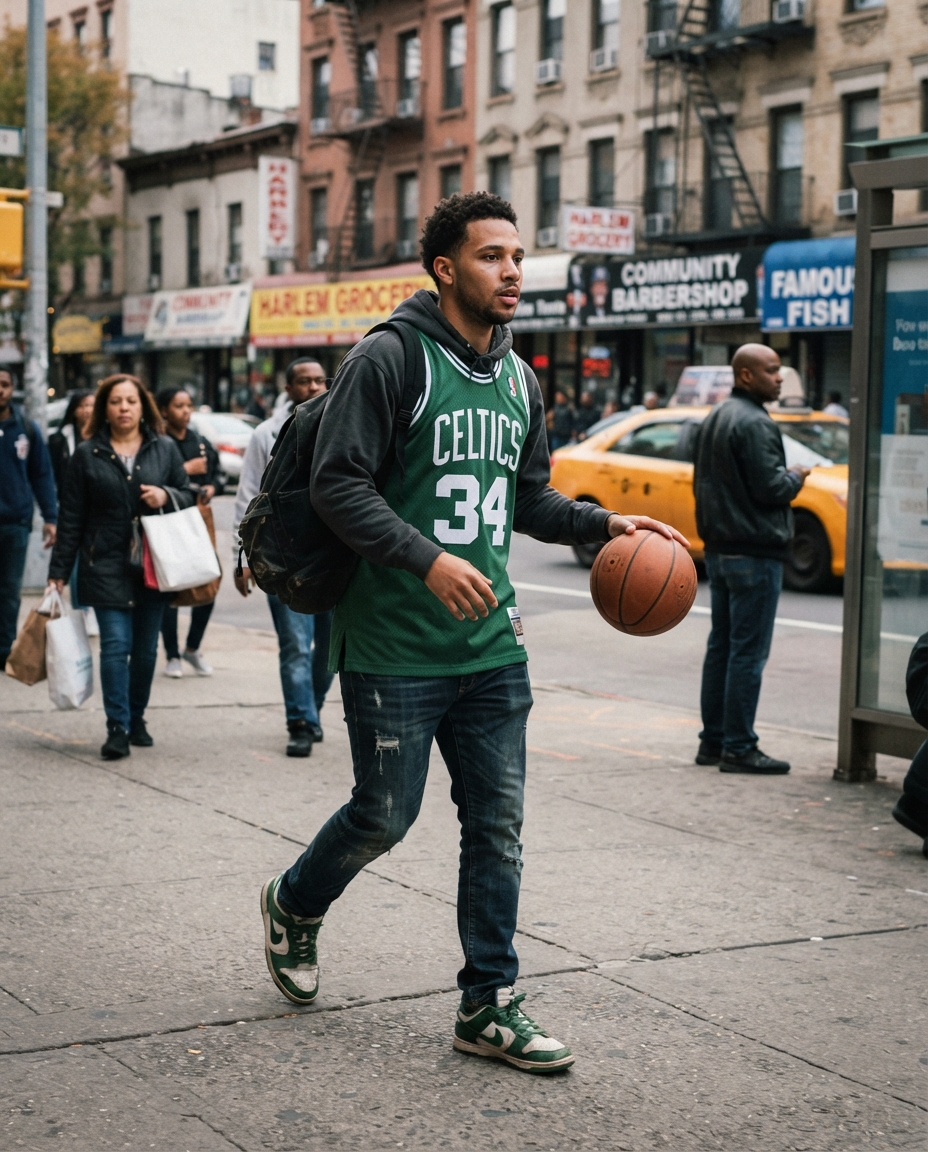 Basketball street candid AI photo shoot idea created with imageat