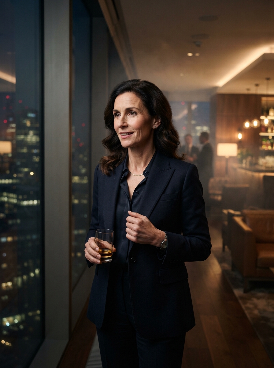 CEO Headshots cinematic night AI photo shoot idea created with imageat