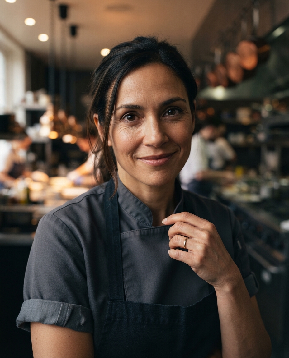 Chef Headshots cinematic close-up AI photo shoot idea created with imageat