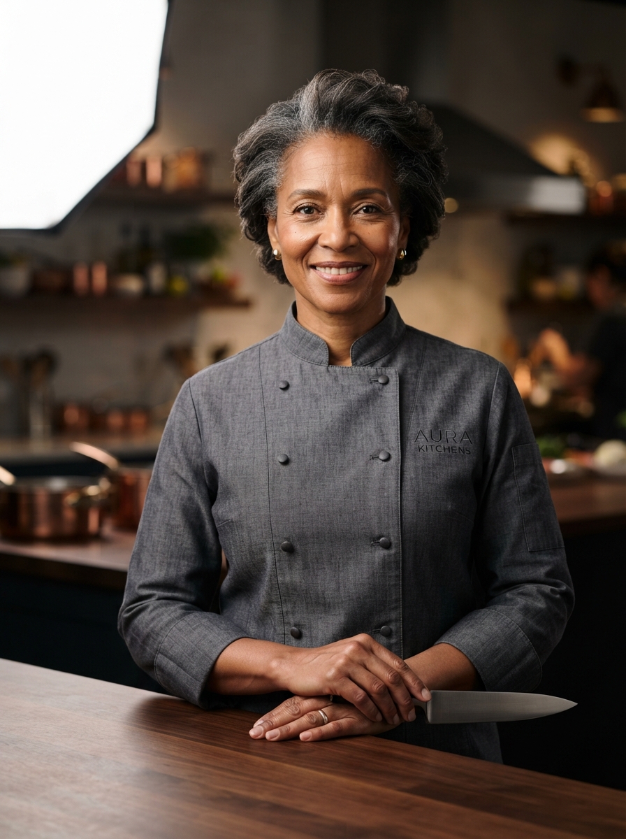 Chef Headshots studio editorial AI photo shoot idea created with imageat