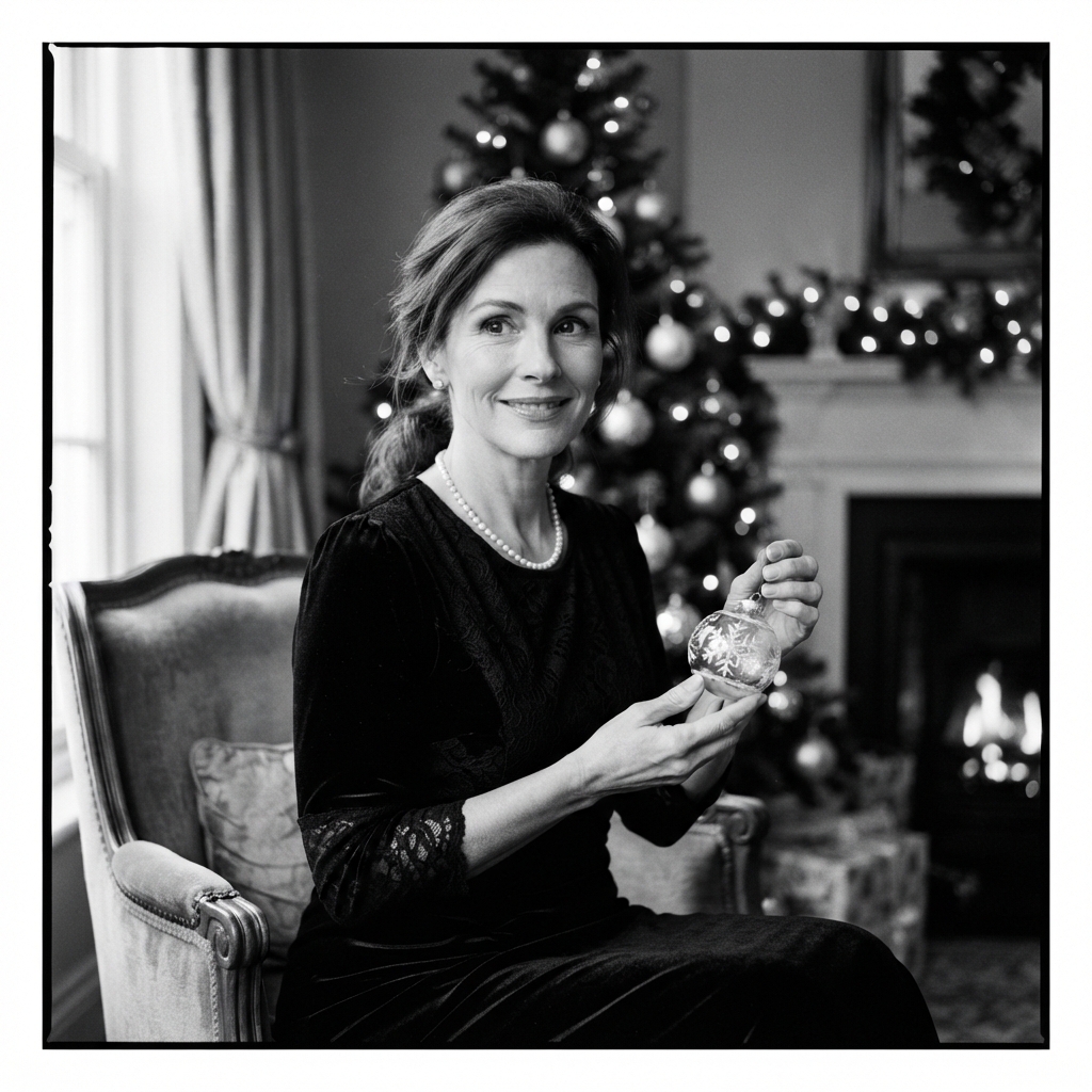 Christmas fine-art monochrome AI photo shoot idea created with imageat