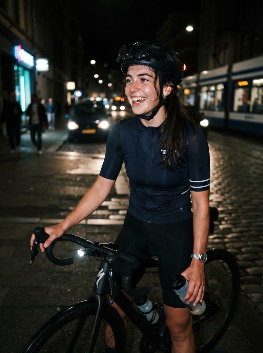 Cycling direct flash AI photo shoot idea created with imageat