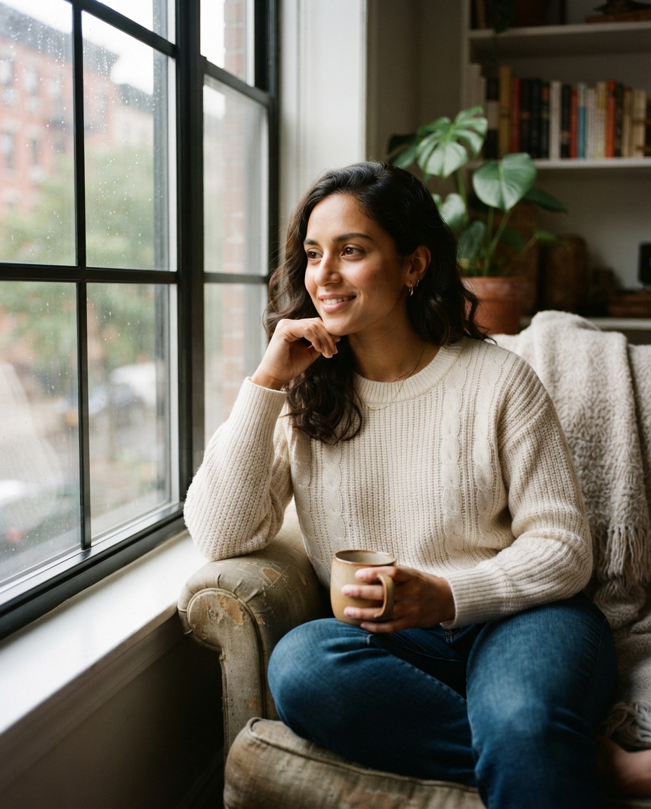 Dating Photos natural window light AI photo shoot idea created with imageat