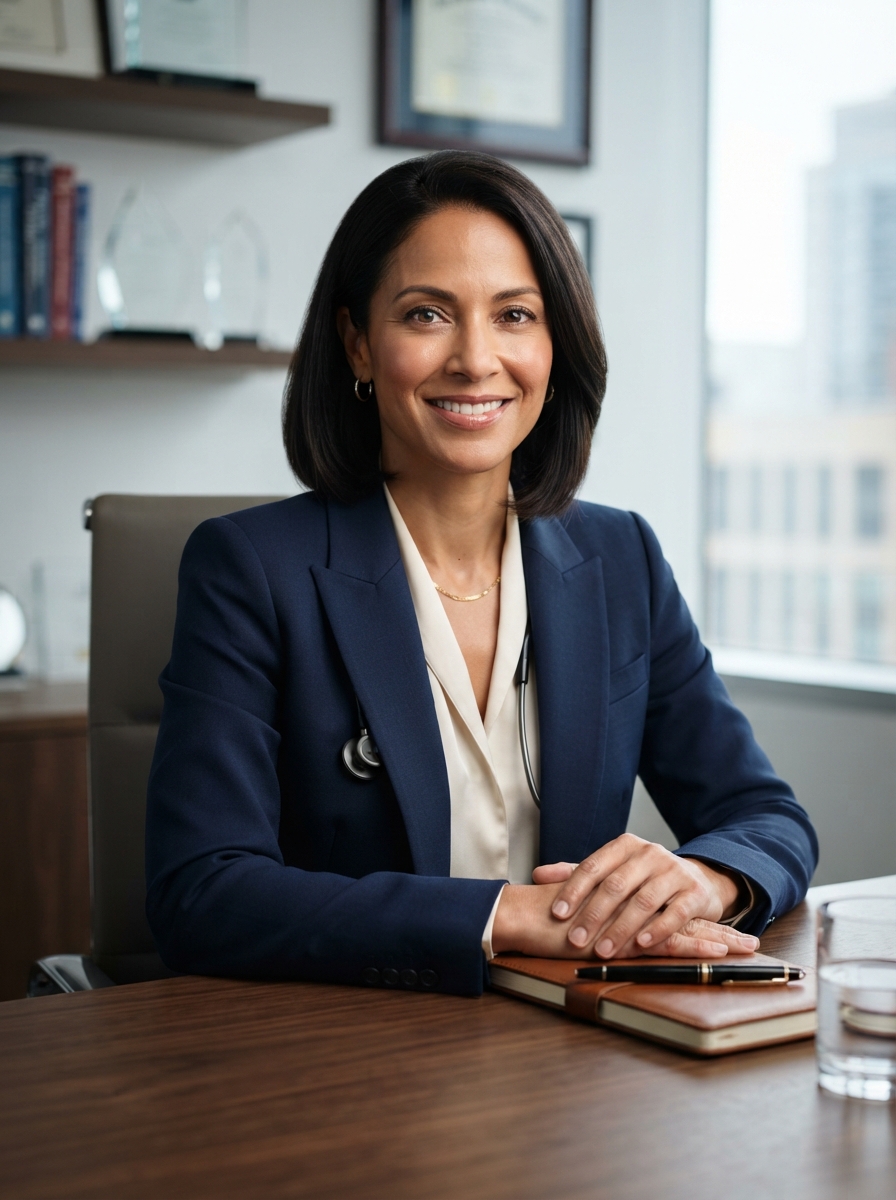 Doctor Headshots studio editorial AI photo shoot idea created with imageat