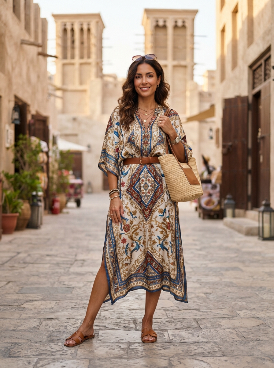 Dubai Influencer full-body story AI photo shoot idea created with imageat