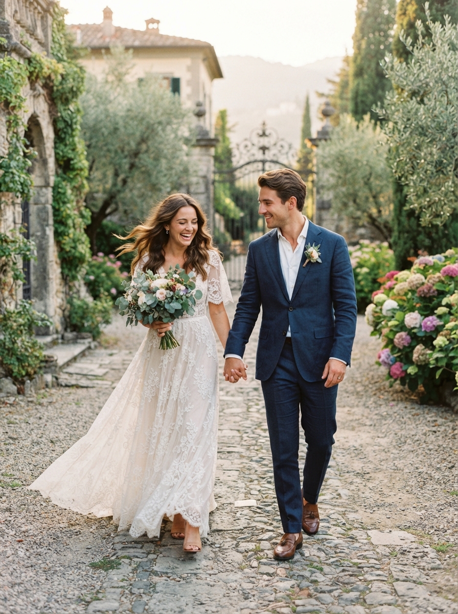 Engagement full-body story AI photo shoot idea created with imageat