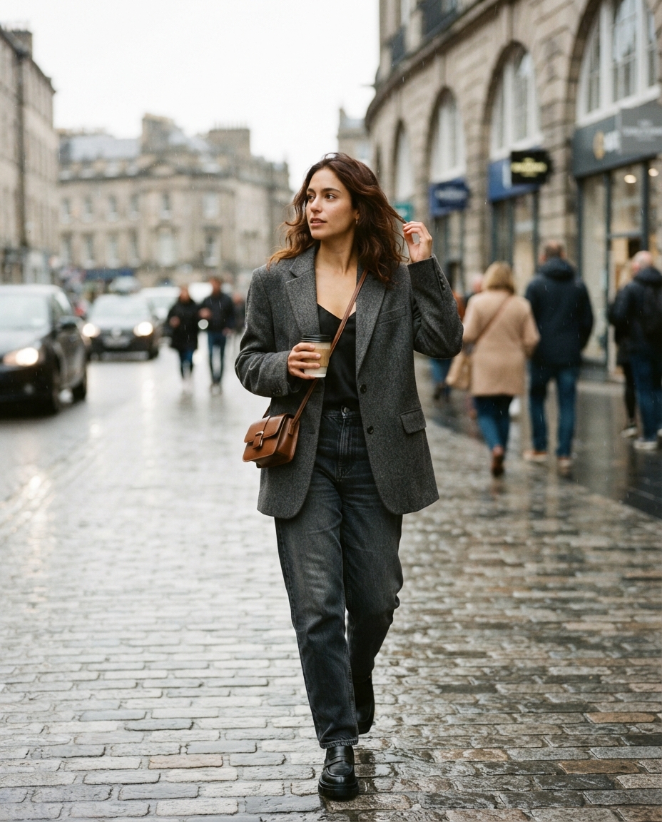 Fashion Editorial street candid AI photo shoot idea created with imageat