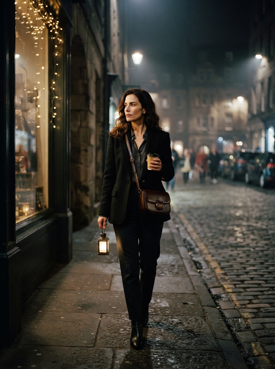 Fashion Products cinematic night AI photo shoot idea created with imageat