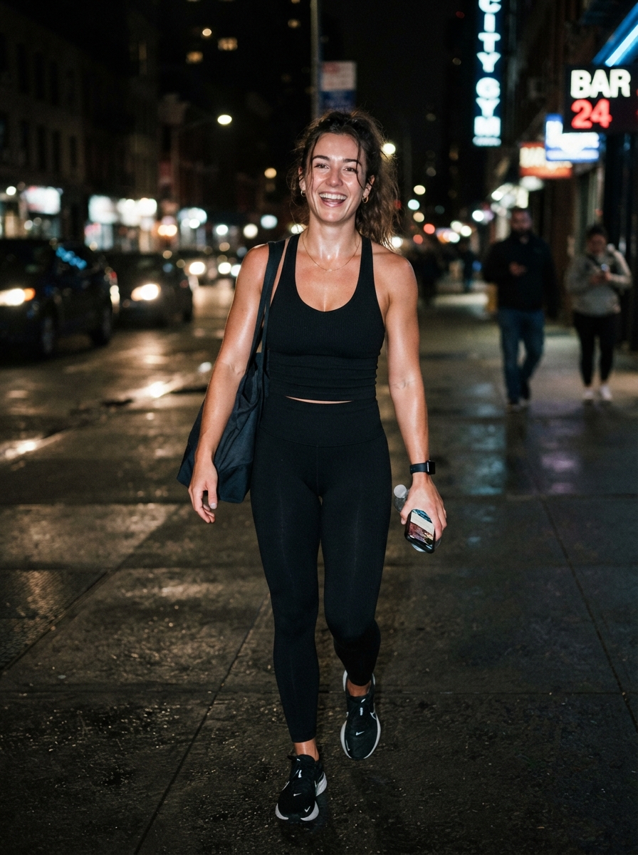 Fitness Influencer direct flash AI photo shoot idea created with imageat