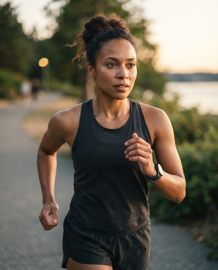 Fitness cinematic close-up AI photo shoot idea created with imageat