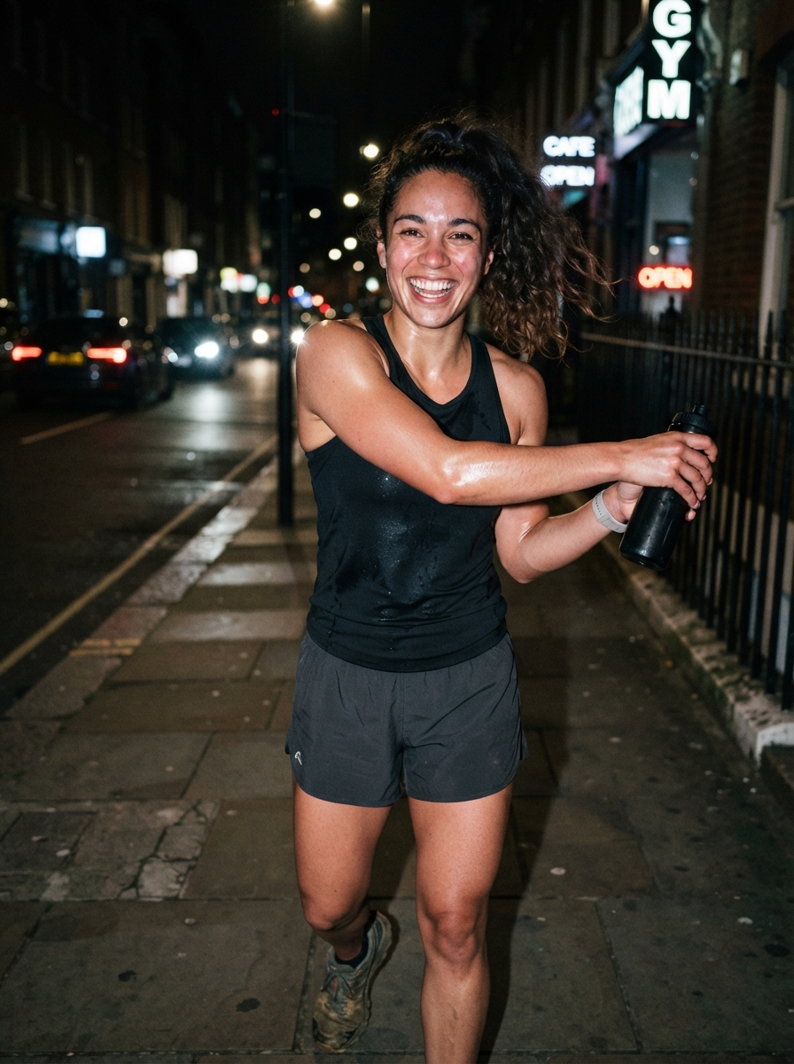 Fitness direct flash AI photo shoot idea created with imageat