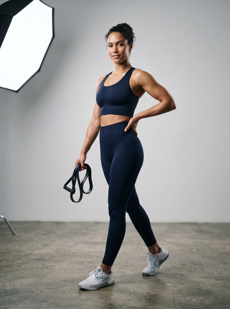 Fitness studio editorial AI photo shoot idea created with imageat