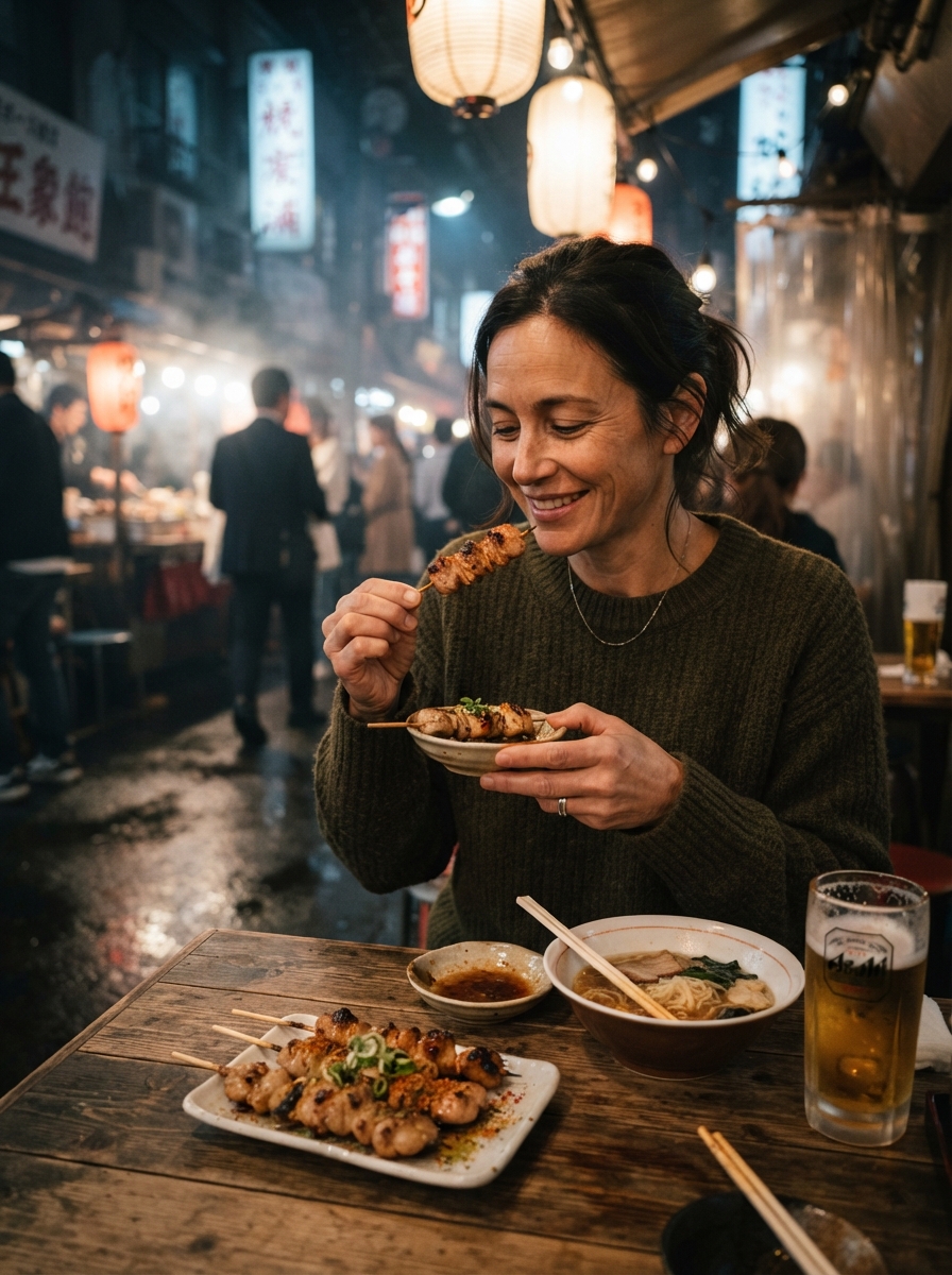 Food Photography cinematic night AI photo shoot idea created with imageat