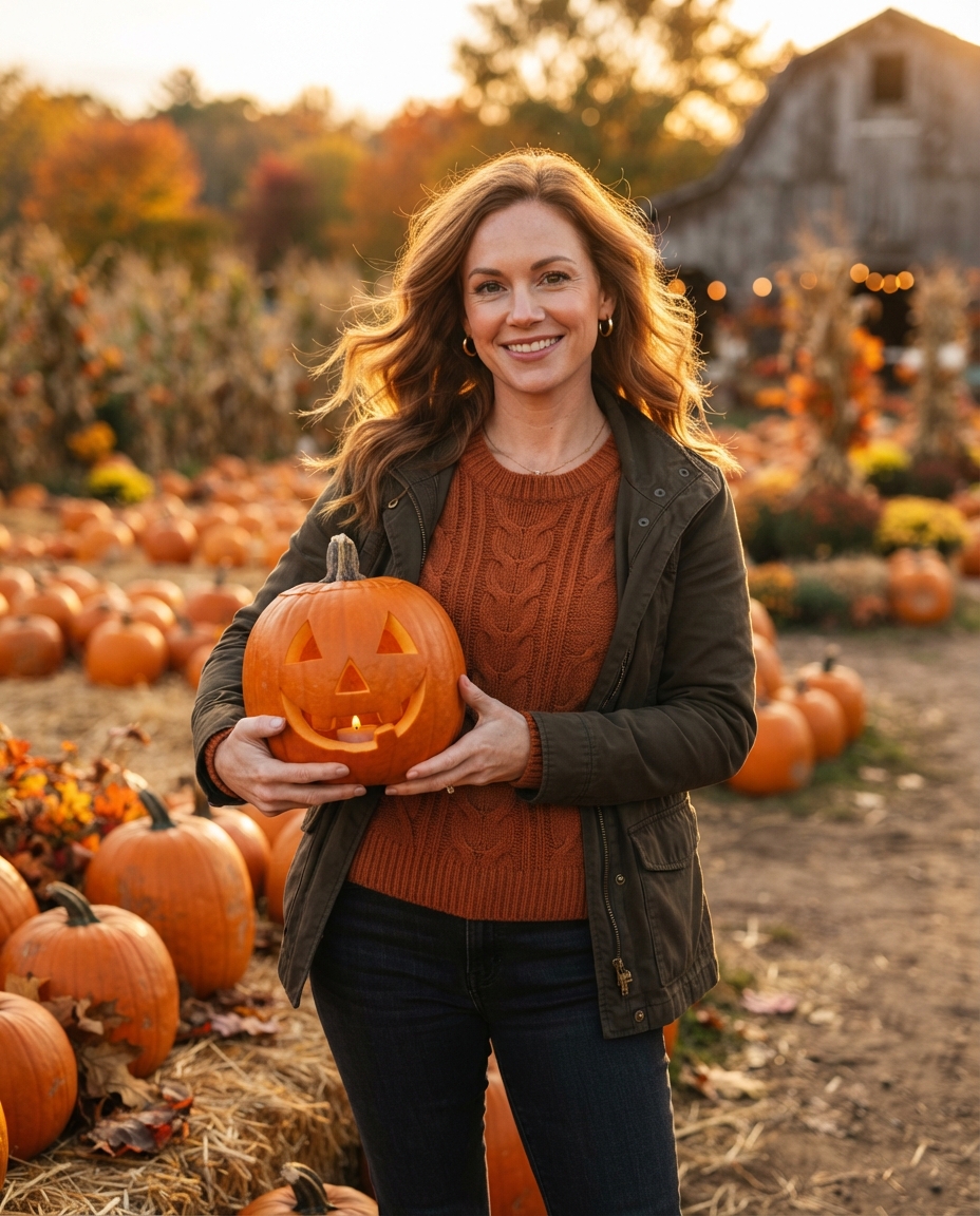 Halloween golden hour AI photo shoot idea created with imageat