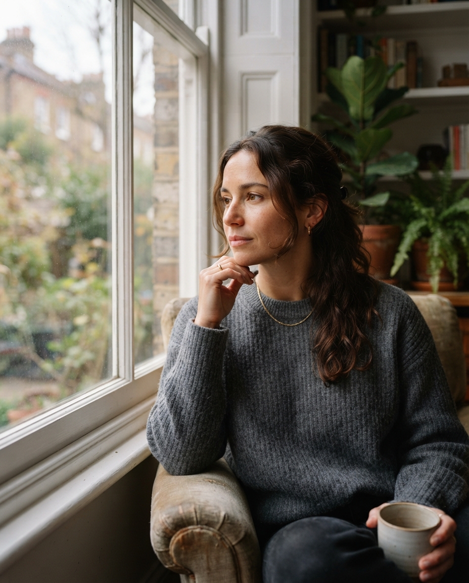 Instagram natural window light AI photo shoot idea created with imageat