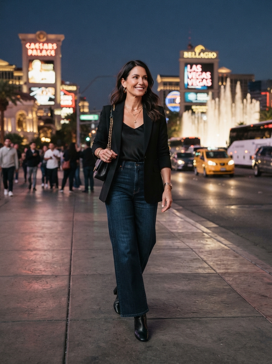 Las Vegas full-body story AI photo shoot idea created with imageat