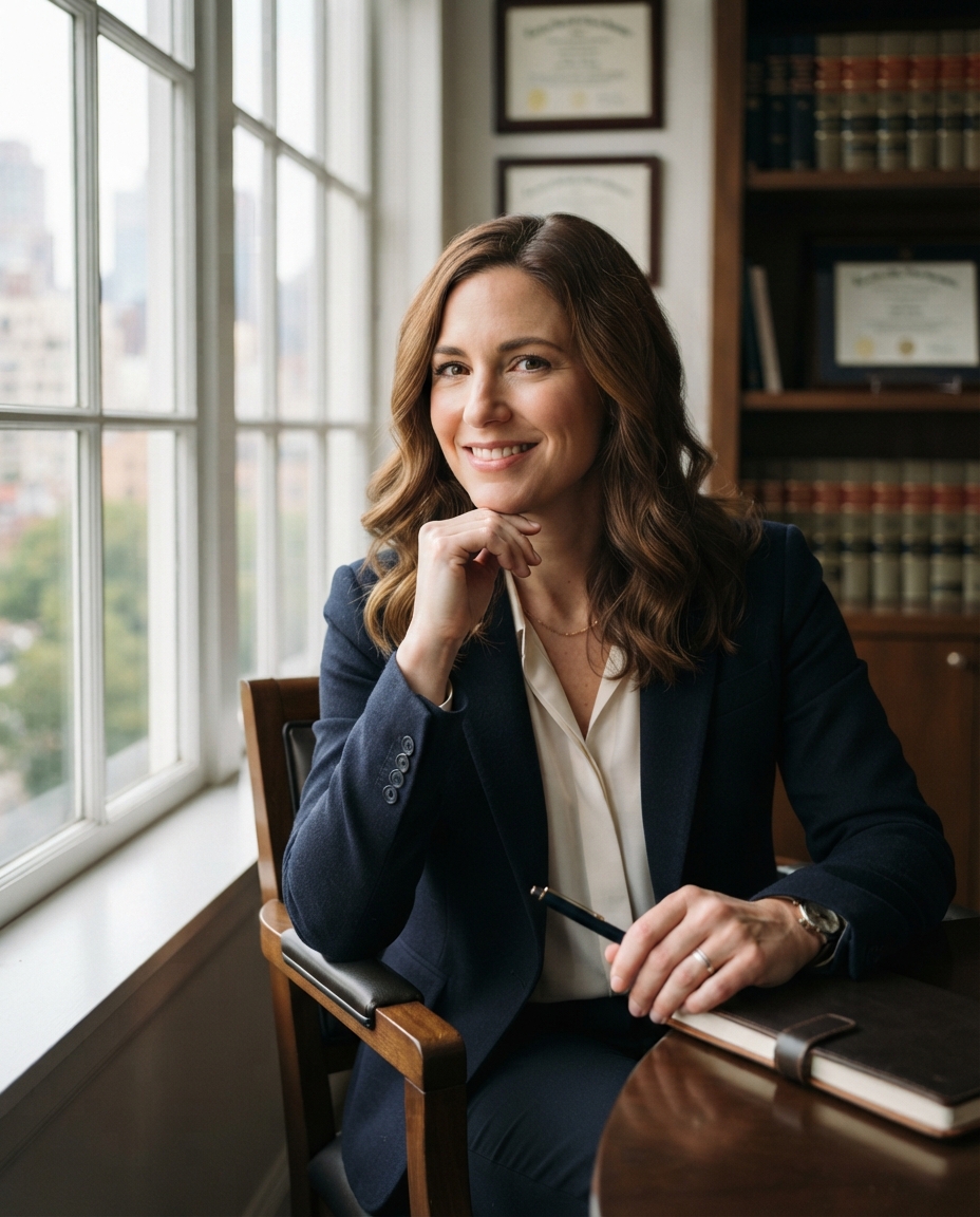 Lawyer Headshots natural window light AI photo shoot idea created with imageat