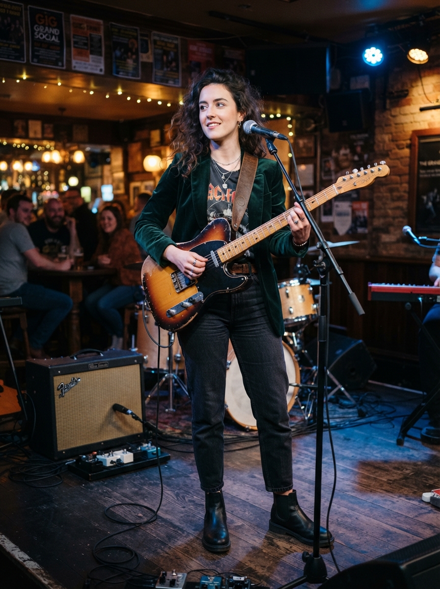 Musician Portraits full-body story AI photo shoot idea created with imageat