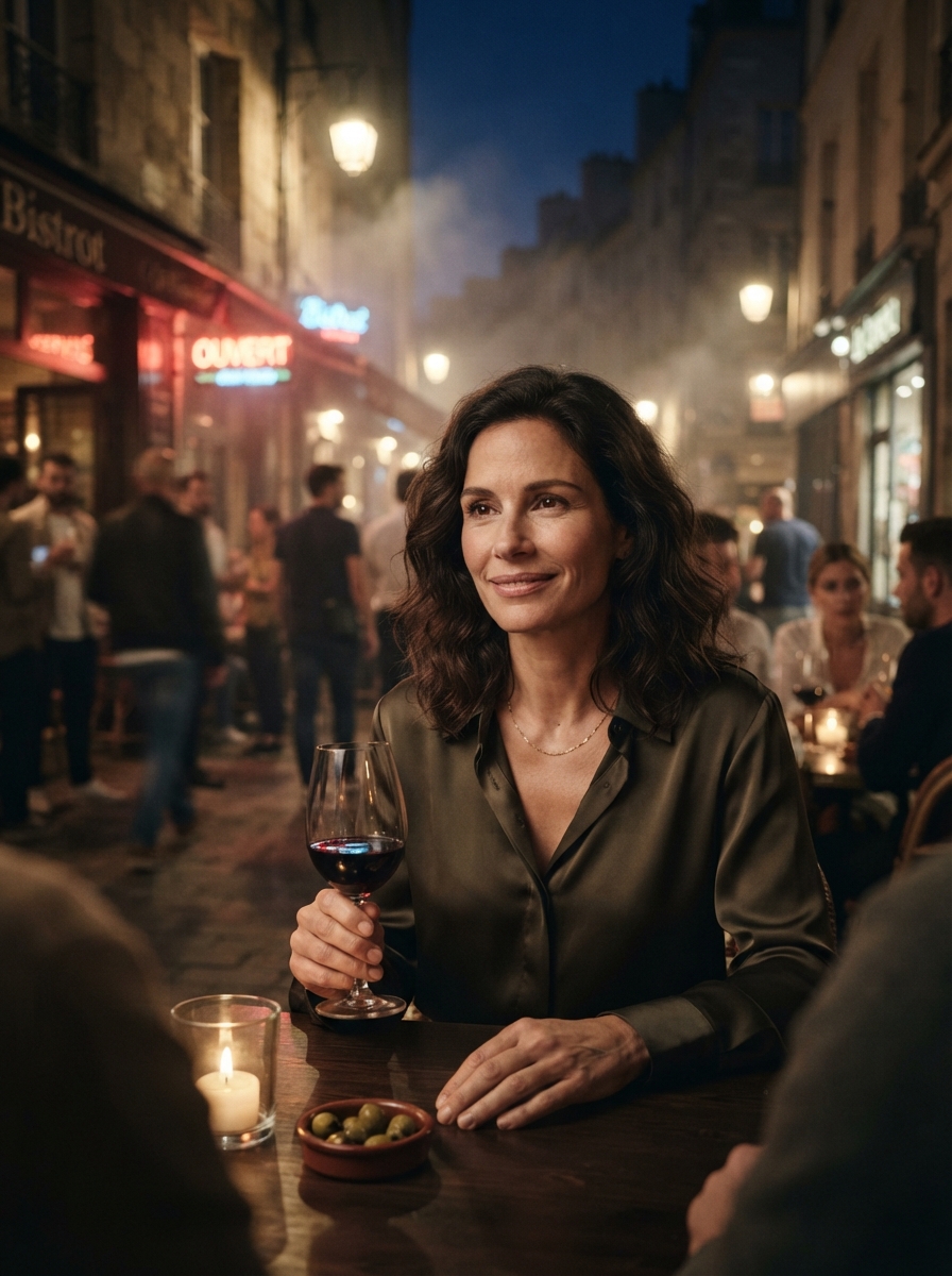 Nightlife cinematic night AI photo shoot idea created with imageat