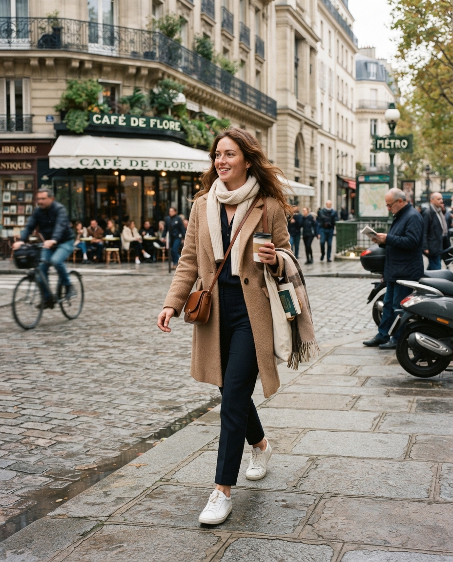 Paris Travel street candid AI photo shoot idea created with imageat