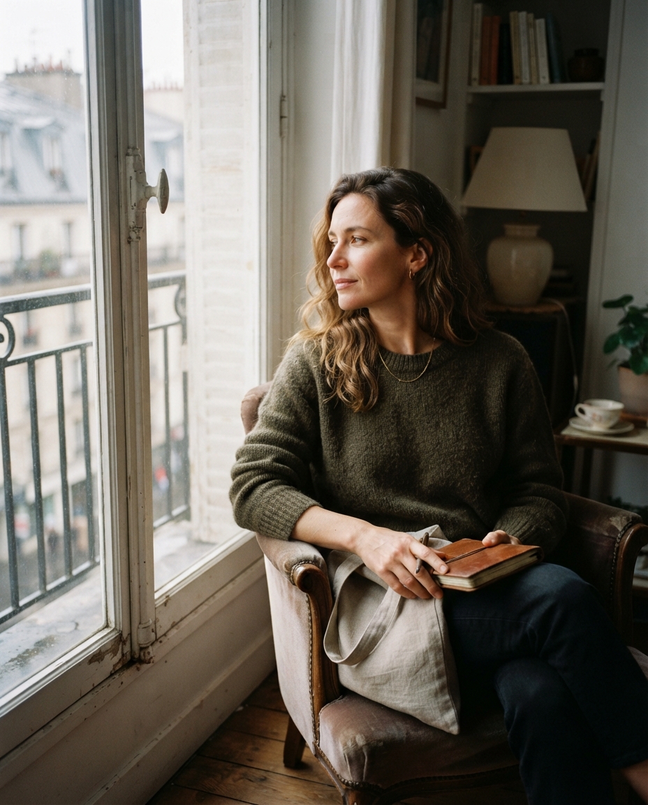 Paris Travel natural window light AI photo shoot idea created with imageat