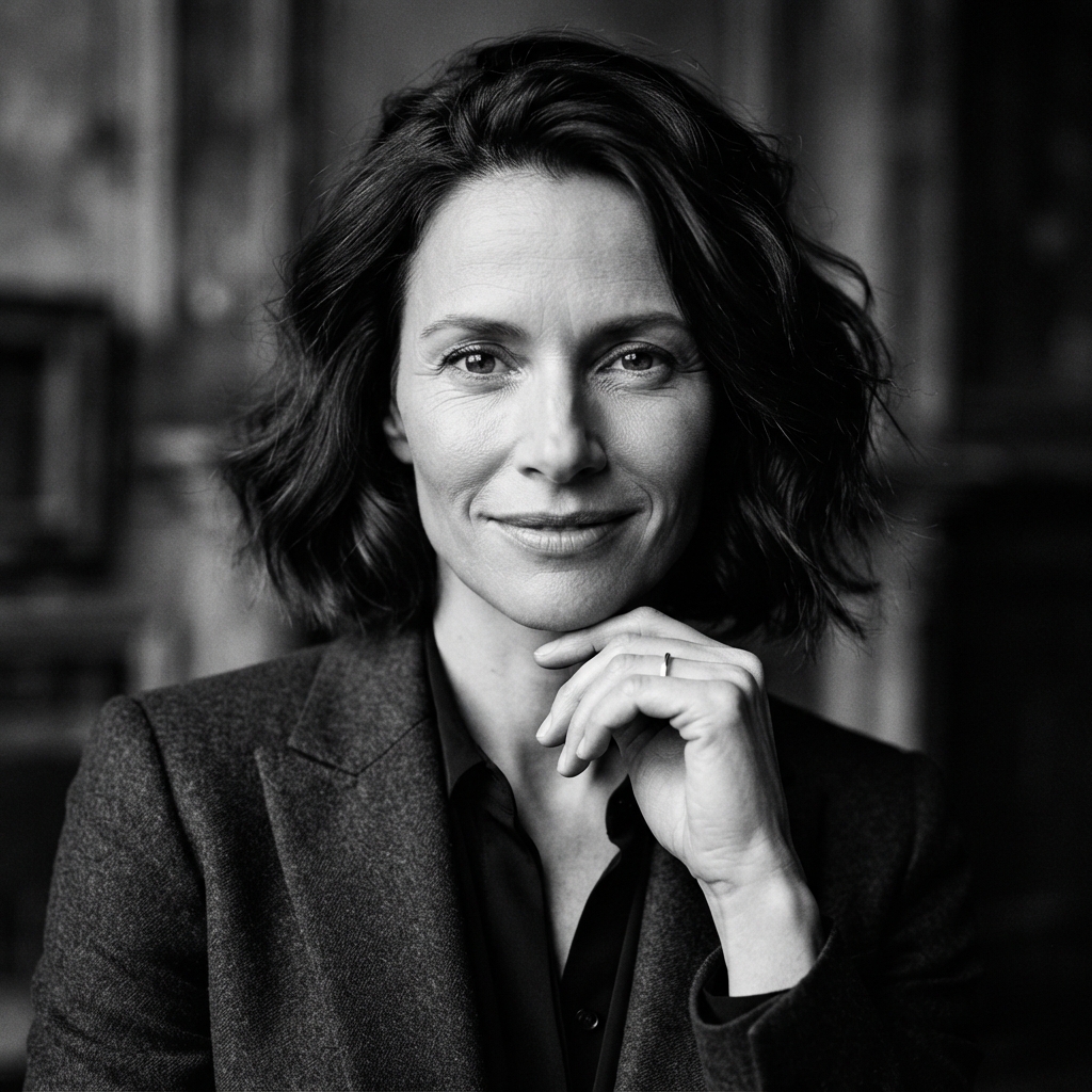 Professional Headshots fine-art monochrome AI photo shoot idea created with imageat