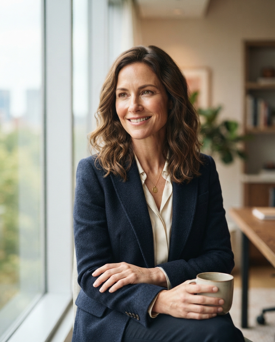 Professional Headshots natural window light AI photo shoot idea created with imageat
