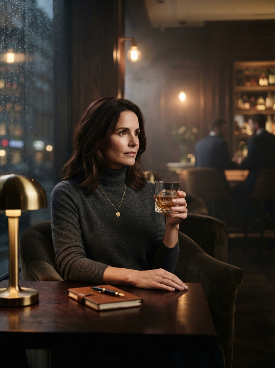 Quiet Luxury cinematic night AI photo shoot idea created with imageat