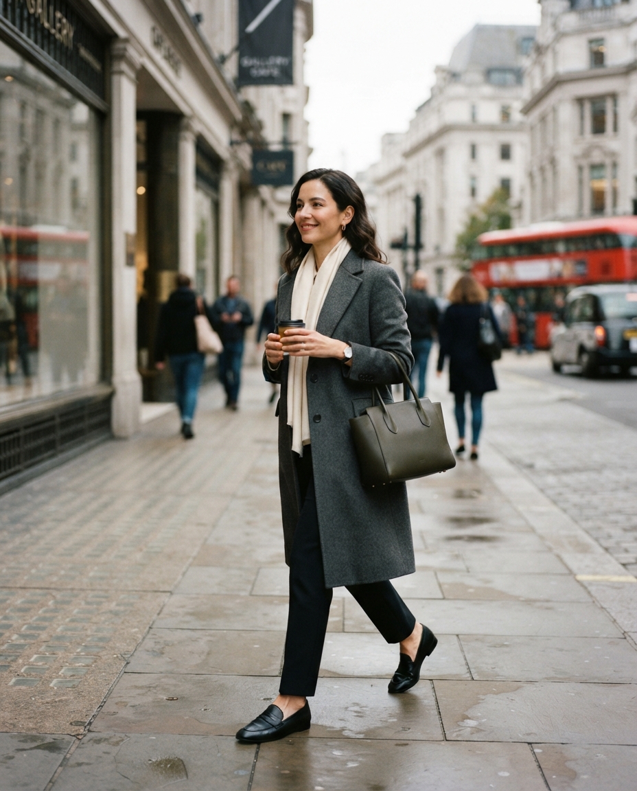 Quiet Luxury street candid AI photo shoot idea created with imageat
