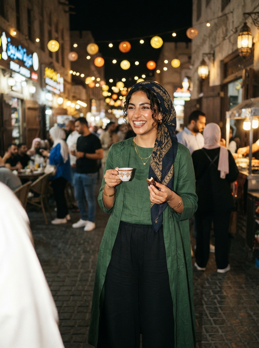 Ramadan direct flash AI photo shoot idea created with imageat