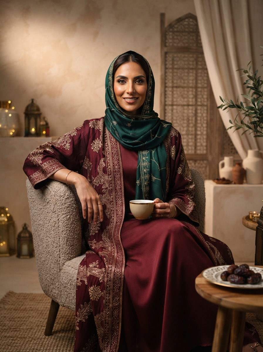 Ramadan studio editorial AI photo shoot idea created with imageat