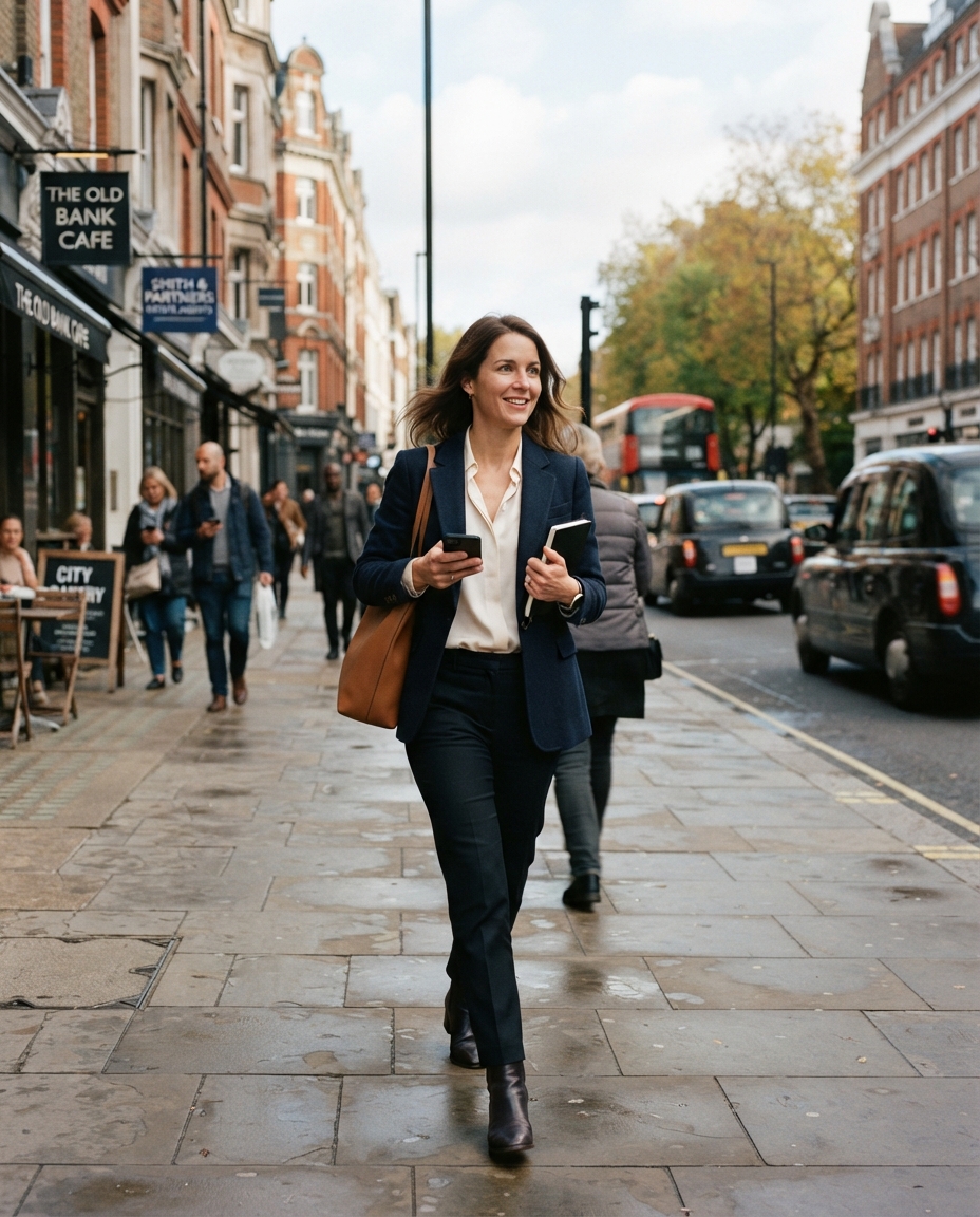 Real Estate Agent street candid AI photo shoot idea created with imageat