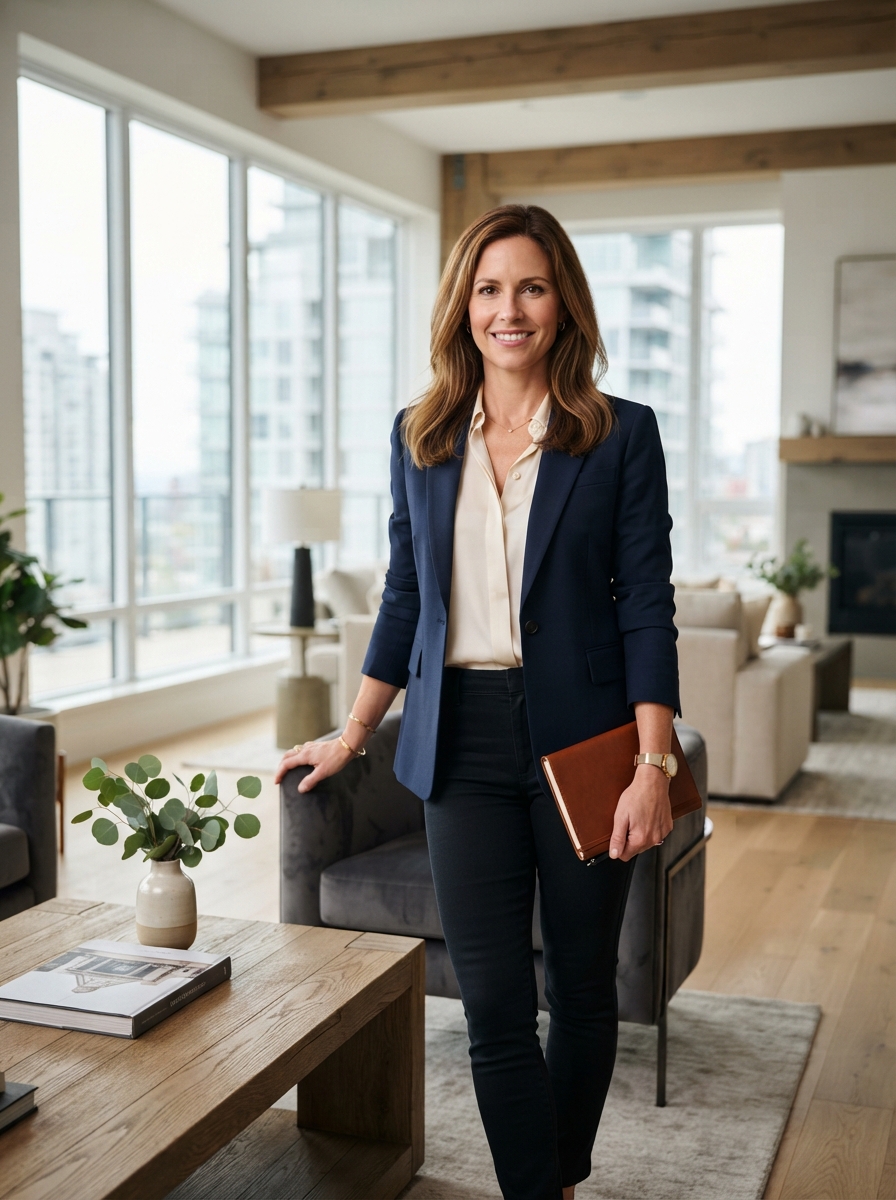 Real Estate Agent studio editorial AI photo shoot idea created with imageat