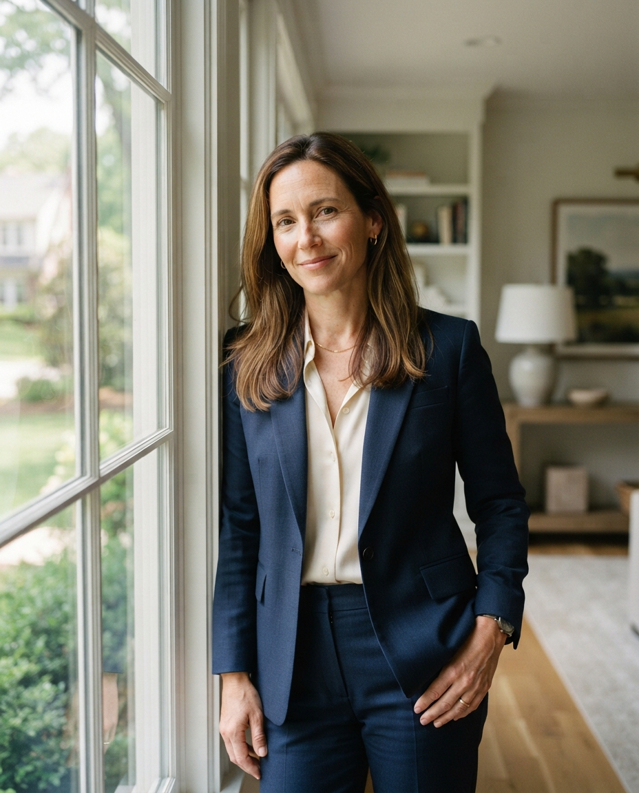 Real Estate Agent natural window light AI photo shoot idea created with imageat