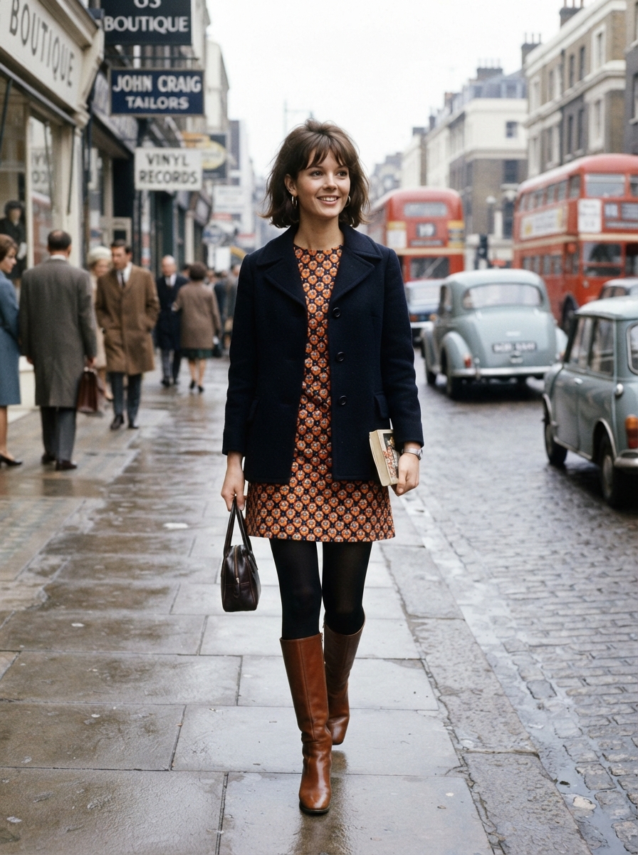 Retro 1960s full-body story AI photo shoot idea created with imageat