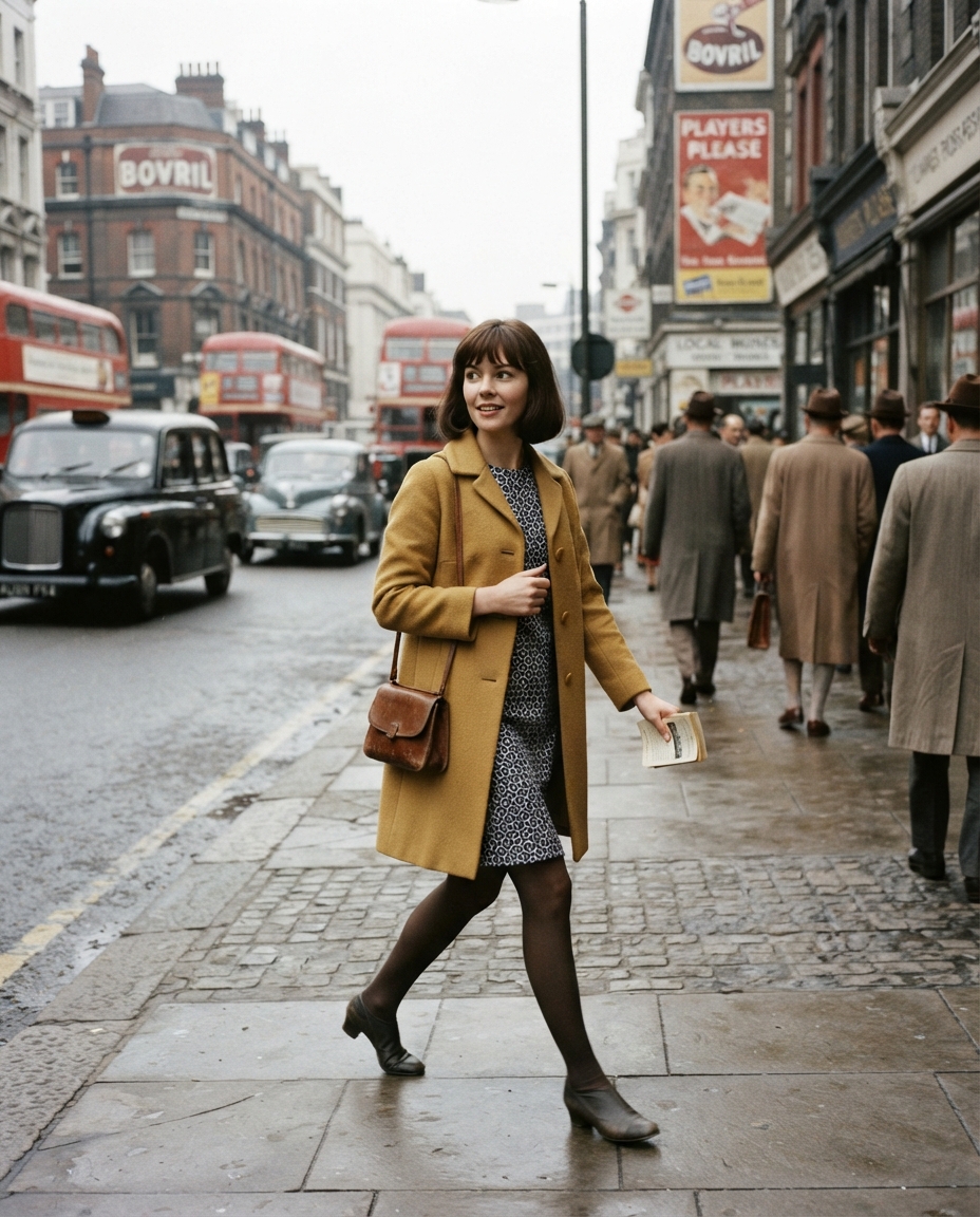 Retro 1960s street candid AI photo shoot idea created with imageat