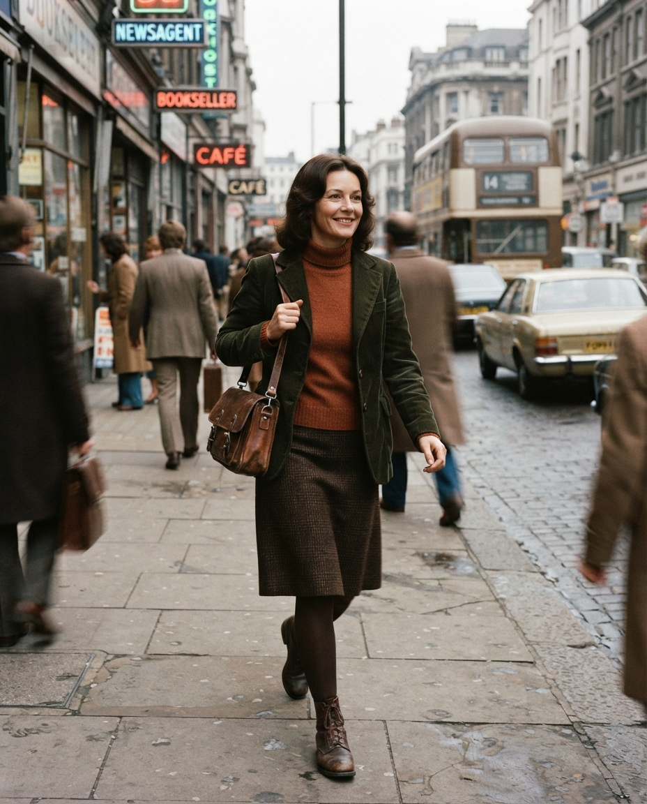 Retro 1970s street candid AI photo shoot idea created with imageat
