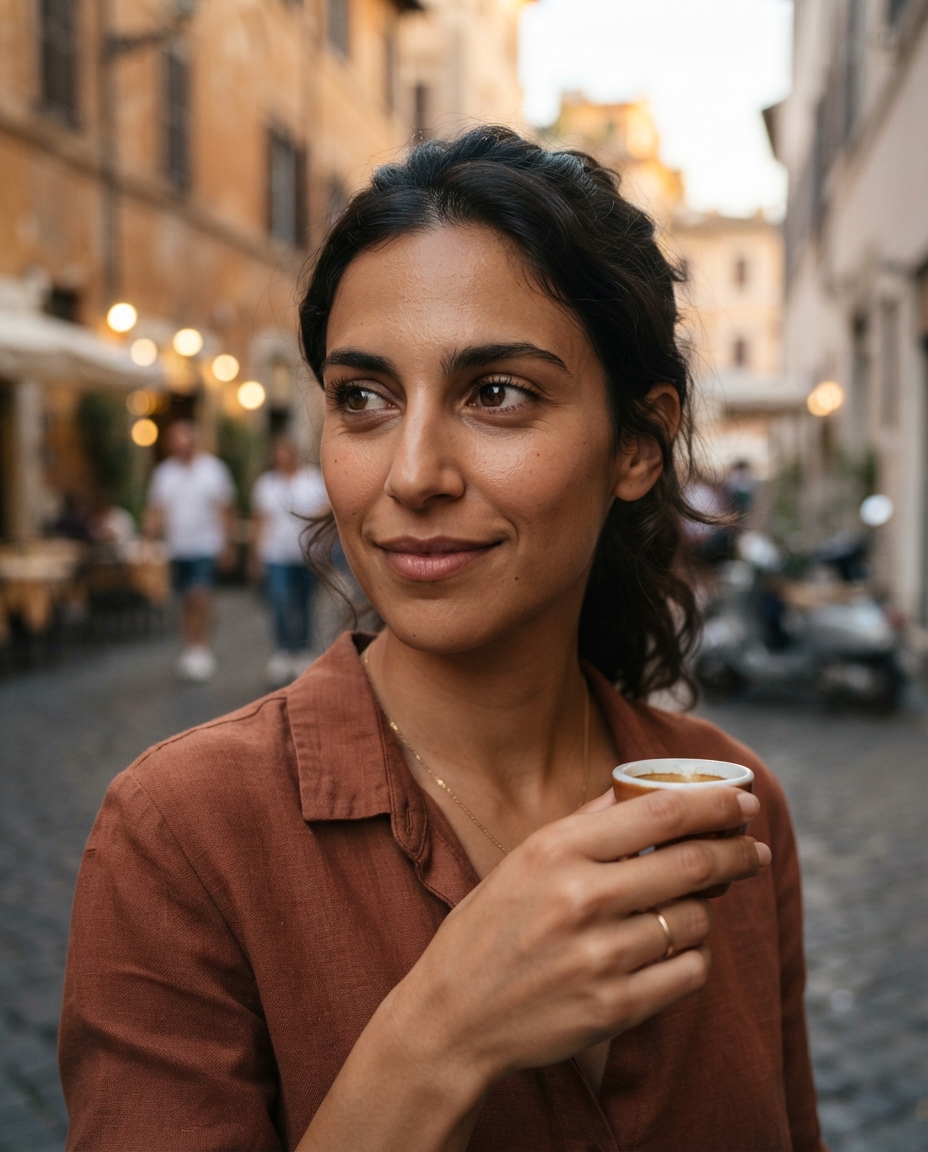 Rome Travel cinematic close-up AI photo shoot idea created with imageat
