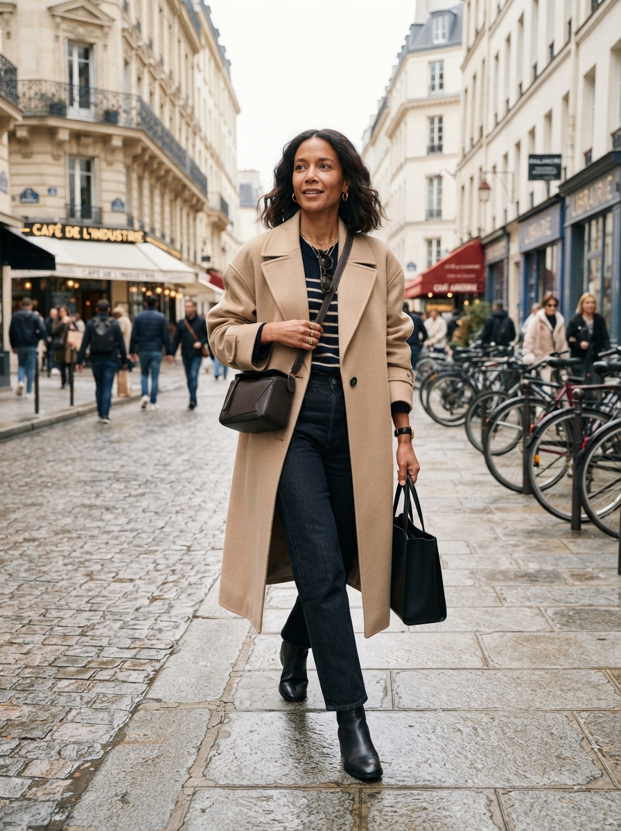 Street Style full-body story AI photo shoot idea created with imageat