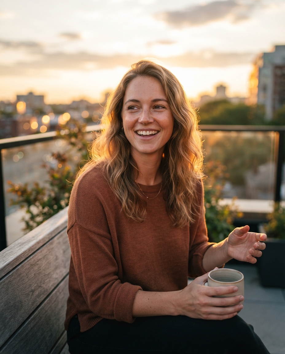 TikTok golden hour AI photo shoot idea created with imageat