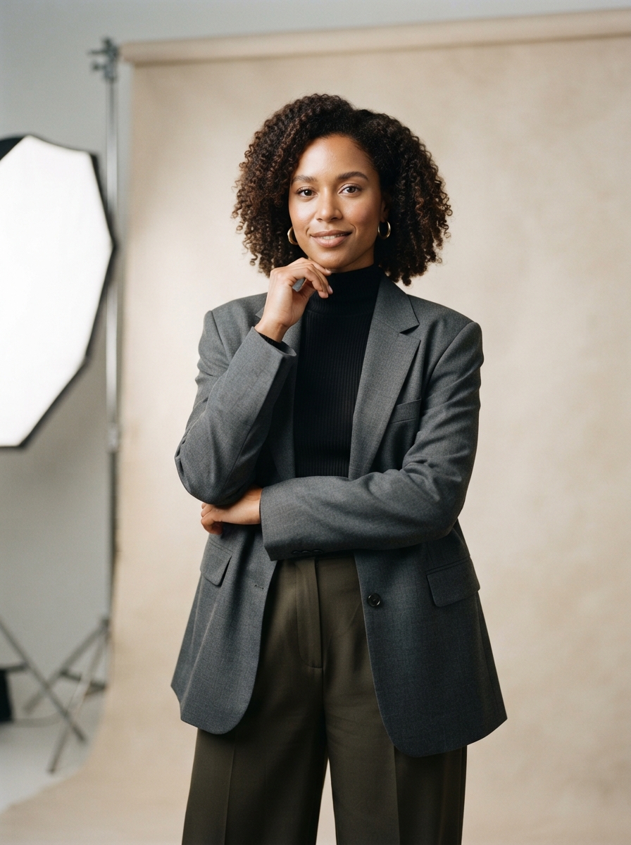 TikTok studio editorial AI photo shoot idea created with imageat